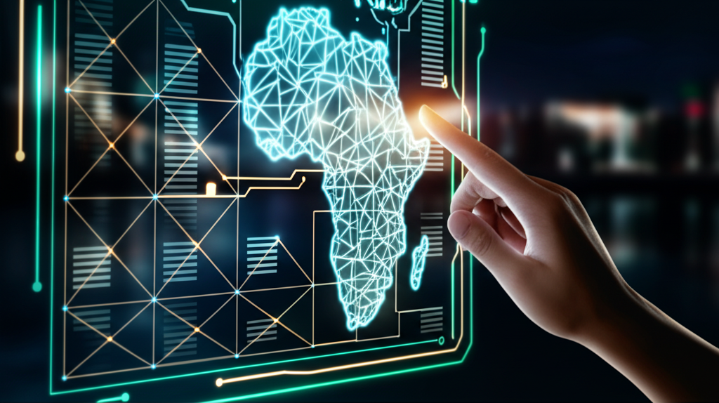 Main interagissant avec une interface de ville intelligente